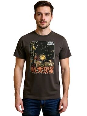 Vtg Junk Food Star Wars Japanese Poster T Shirt Men L A New Hope Kanji USA
